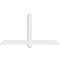 Ekena Millwork Eugene Architectural Grade PVC Gable Bracket, 60"W x 32 1/2"H x 4"D x 4"F, 13/12 Pitch GBP060X33X0404EUG00 - alternate 4